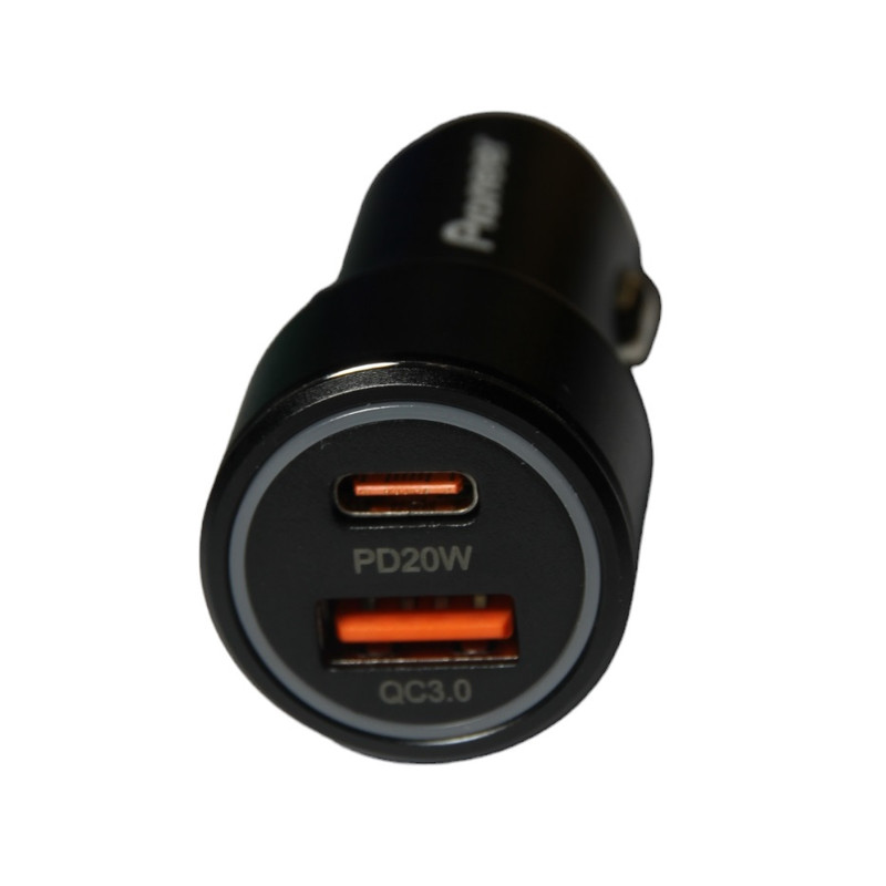 فندکی فست شارژر پاینر Pioneer | شارژر سریع خودرو با دو خروجی USB و PD