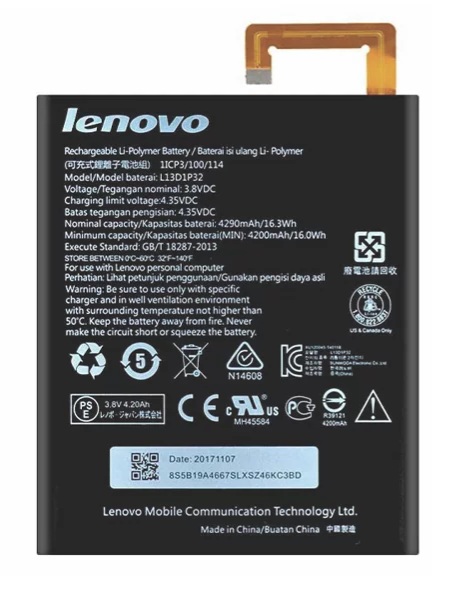 باتری تبلت لنوو Lenovo A8-50 / A5500 مدل L13D1P32 ظرفیت 4290mAh | خرید اقساطی با ارسال سریع