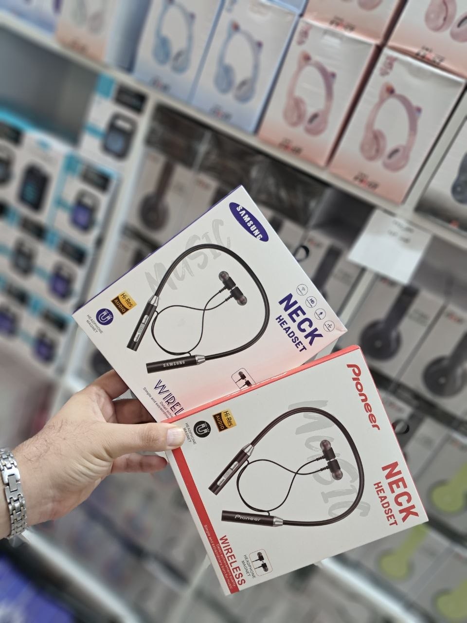هدفون گردنی PIONEER NECK هندزفری بلوتوثی ورزشی بیسیم با صدای HD و باتری قوی