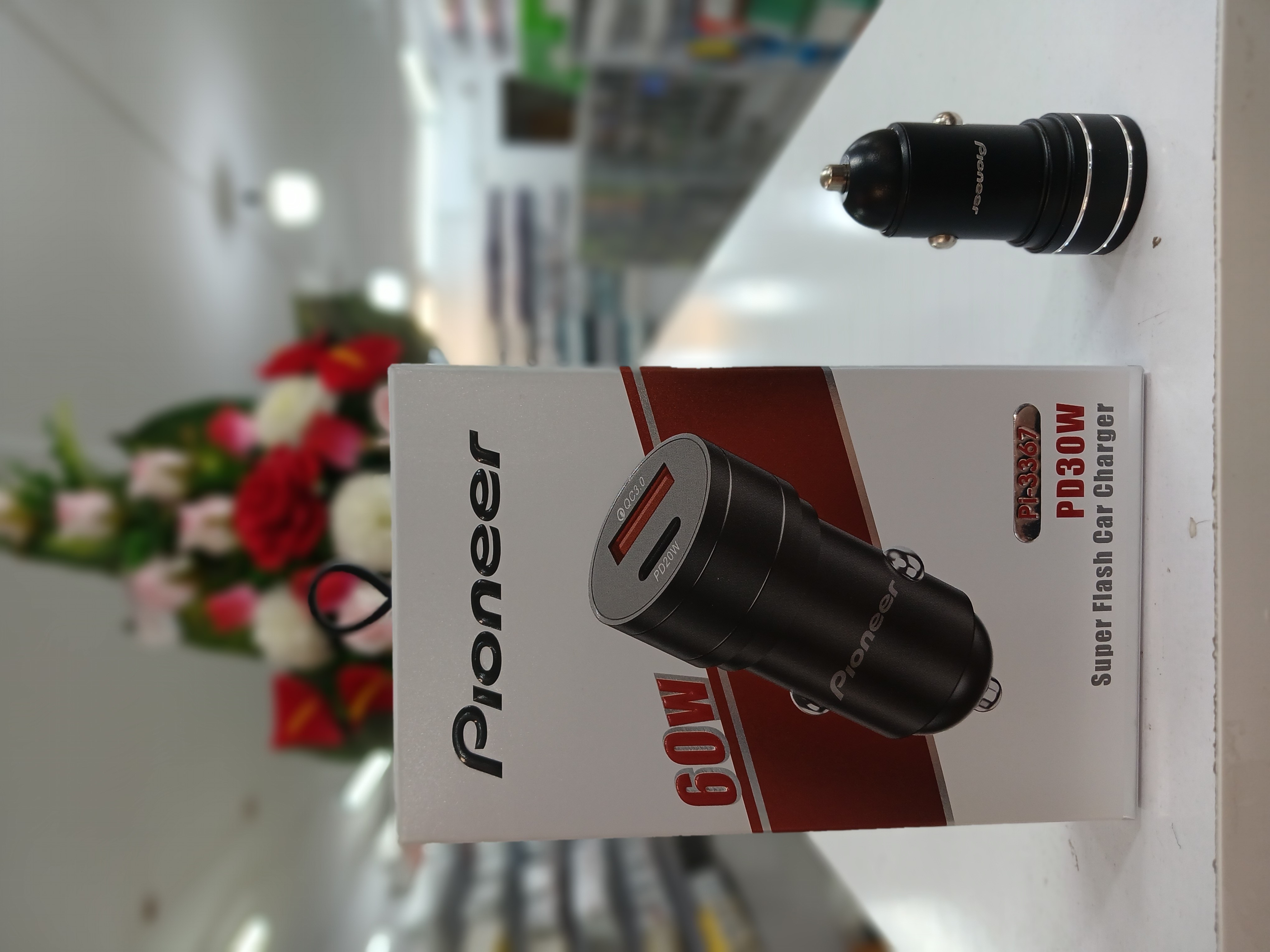 فندکی فست شارژر پاینر Pioneer شارژر سریع خودرو با دو خروجی USB و PD