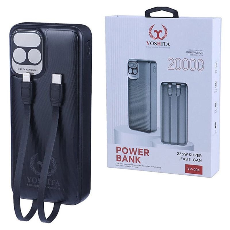 پاوربانک فست شارژ یوشیتا YP-004 ظرفیت 20000 میلی‌آمپر ساعت | QC3.0 | PD 22.5W