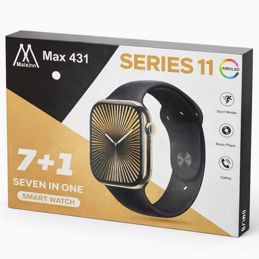 ساعت هوشمند Maixinn Max431 سری 11 سایز 46mm AMOLED با قابلیت مکالمه و 7 بند