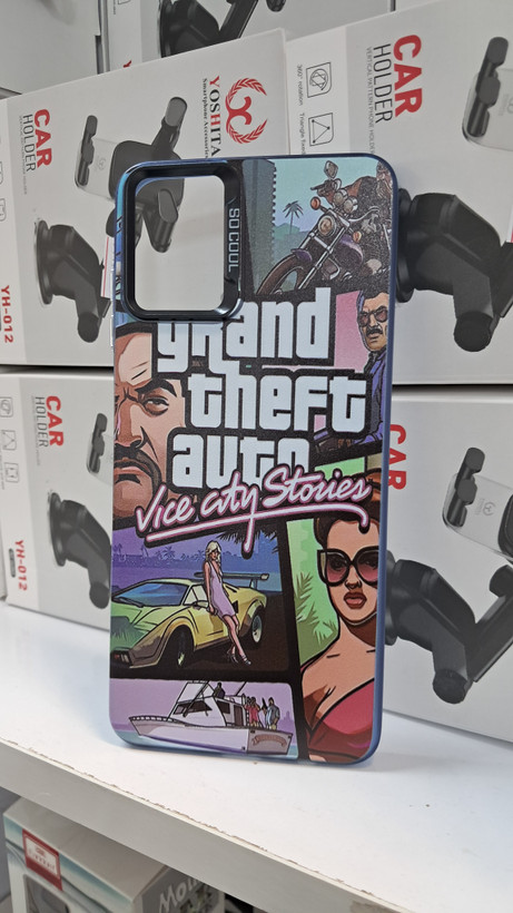 گارد سامسونگ A06 سوکول طرحدار | قاب مقاوم ضد ضربه طرح GTA، کافه، جیپ و مارلبرو