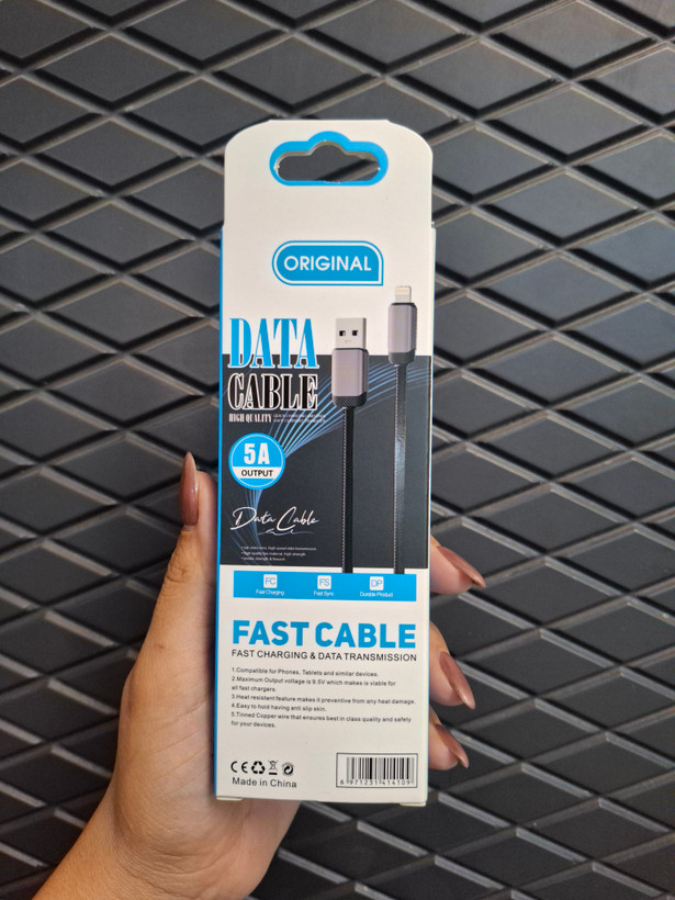 کابل USB به آیفون فست شارژ 5A مدل OR_102 با روکش کنفی و کانکتور فلزی | شارژ سریع و انتقال دیتا |ارسال سریع مشهد |فروش اقساطی