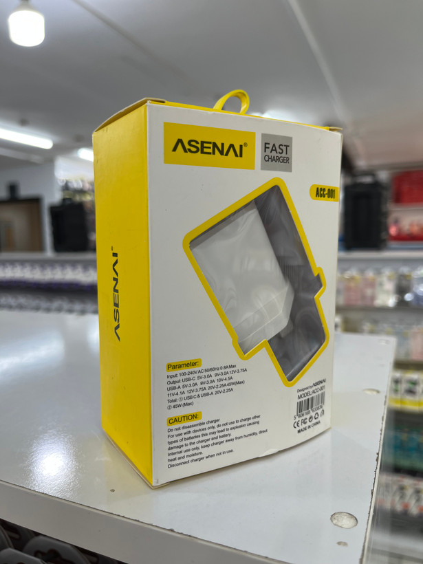 شارژر دیواری فست شارژ آسنای مدل ASENAI ACC001