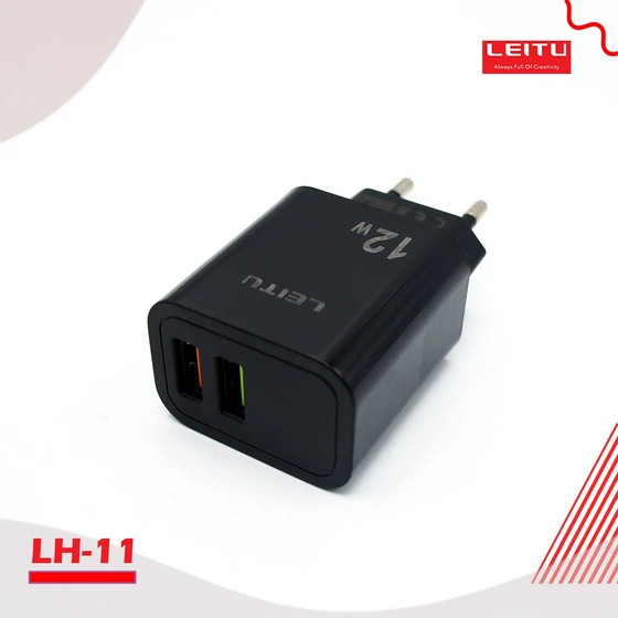 شارژر دو پورت لیتو مدل LH-11 با کابل کنفی
