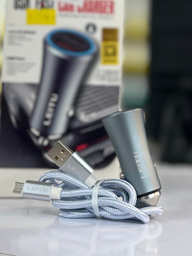 شارژر فندکی لیتو مدل LCC16 دو پورت USB و Type\-C