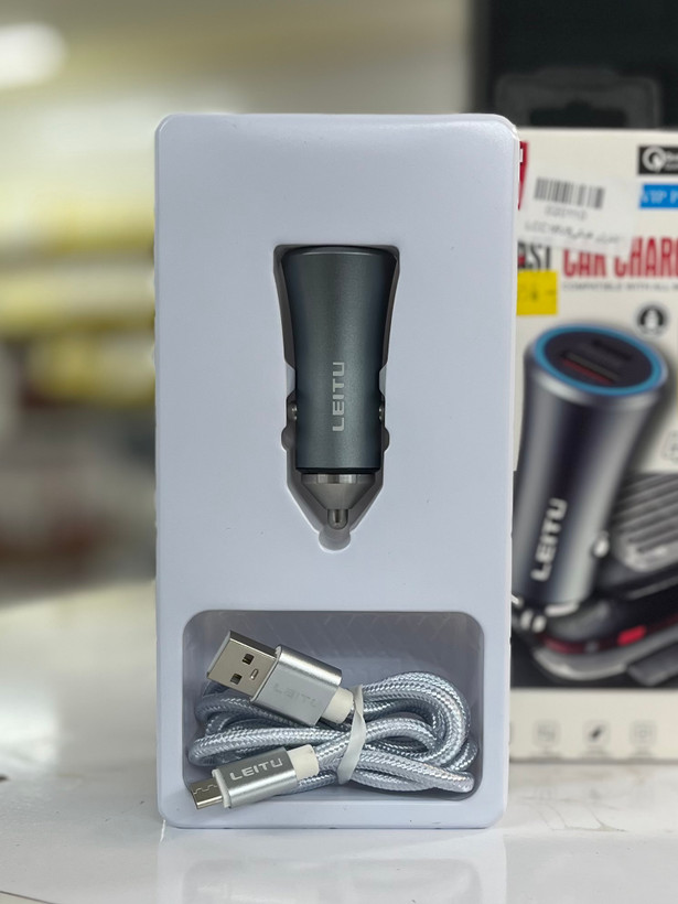 شارژر فندکی لیتو مدل LCC16 دو پورت USB و Type\-C